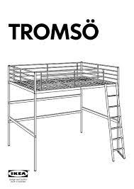 Mydal struttura per letto a castello, pino, 90x200 cm. Ikea Troms Ouml Struttura Per Letto A Soppalco 90179786 Istruzioni Di Montaggio