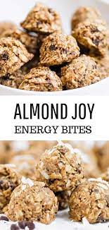 Almond Joy No Bake Energy Bites The Perfect Pre Workout Fuel Afternoon Snack Or Late Healthy Afternoon Snacks Healthy Late Night Snacks No Bake Energy Bites