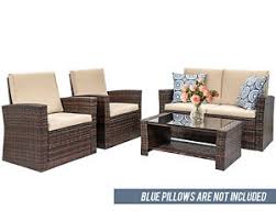 Shop wayfair for patio furniture sets to match every style and budget. 4 Pieces Outdoor Patio Furniture Sets Sectional Sofa Rattan Chair Wicker Set 848837093853 Ebay