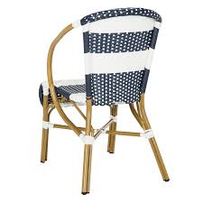 Safavieh Indoor Outdoor Striped Stacking Bistro Chair 2 Piece Set Outdoor Striped Safavieh Indoor Side Chairs Patio Dining Chairs Chair