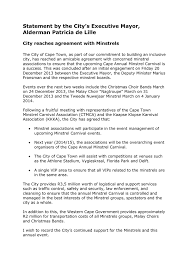 In addition, it has four large bedrooms. Statement By The City S Executive Mayor Alderman Patricia De Lille