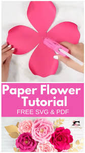 These diy giant paper flowers are simply stunning, and they would make the perfect backdrop for a wedding, party, nursery, little girls room, or any elegant feminine space. Diy Cardstock Paper Flowers Wild Rose Coz Time Doesn T Kill Itself Cardstock Coz Diy Paper Flower Patterns Paper Flowers Diy Paper Flower Tutorial