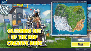 For the purposes of loading up a fortnite creative map that you want to play just by yourself or with your party, select 'island code'. Fortnite Season 7 Creative Mode Out Of Map Glitch Youtube