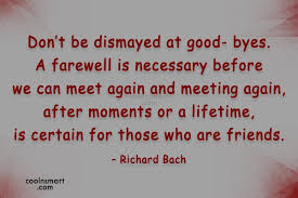 (1) if you don't stand for something, you'll fall for anything. Richard Bach Quote Don T Be Dismayed At Good Byes A Farewell Is Necessary Before We Coolnsmart