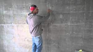 Sand the concrete wall using an electric sander or grinder and fine sandpaper. Satin Finish Concrete Grinding Of Walls Youtube