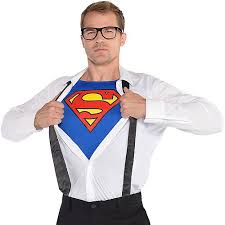 Black and white costume superman. Adult Clark Kent Costume Accessory Kit Superman Party City