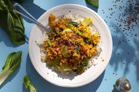 Recette Lentilles Corail Au Lait De Coco Chou Pak Choy Et Epices Colombo Quitoque Lentilles Corail Lait De Coco Fruits Et Legumes