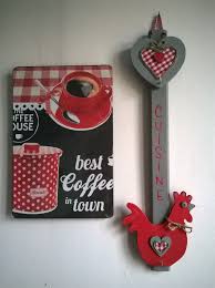 Decoration Cuisine Accroche Torchons Ou Ustensiles Poule Rouge Decorations Murales Par Ptitecrea Decoration Murale Decoration Cuisine Decoration