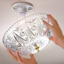 Recessed lighting on vaulted ceilings or sloped ceilings are a refined and classic accent in larger living spaces. Elegant Clip On Ceiling Light Cover Collections Etc