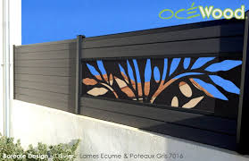 Grande Lame Decorative Pour Panneau Cloture Boreale Design Par Ocewood Cloture Bois Cloture Composite Cloture