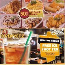 D Penyetz Special Promo For Godeal Users Free Es Teh Tanpa Syarat Orang Diskon 50 Utk Semua Menu Snack Cabang Dari Penyet Re Makanan Ayam Makanan Tempe
