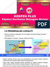 Dietetic services of outpatient department, pejabat kesihatan bahagian bintulu (government primary referral polycinic of bintulu), bintulu, malaysia department of nutrition and dietetic, faculty of allied health sciences, universiti kebangsaan malaysia, setapak, malaysia. Konvensyen Kospen Plus 2017 Pkb Bintulu