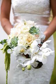 Check spelling or type a new query. Bride Holds White Orchid Succulent And Cream Rose Bridal Bouquet By Gardenia Floral Kyo Morishima Photography
