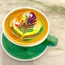 Colorfully Caffeinate With This Hypnotic Tie Dye Latte Coffe Recipes Coffee Latte Art Latte Art