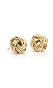 Petite Love Knot Earrings In 14k Italian Yellow Gold Blue Nile Knot Earrings Stud Earrings Black Hills Gold Jewelry