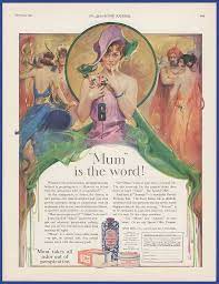 Vintage 1923 Mum Perfume Powder Masquerade Dance Art Decor Print Ad 20 S Mum Immagini Cartelloni Illustrazioni