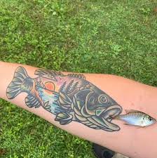 Bone deep tattoo, camarillo, california. My Bass Tattoo Makes Catching Tiny Fish Fun Bassfishing