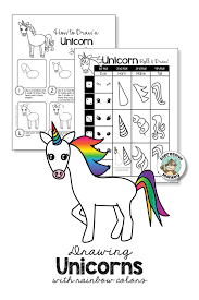 How To Draw A Cute Unicorn With Easy Step By Step Tutorials For Kids And Beginners Use The Roll Dra Unicorn Drawing Rainbow Drawing Homeschool Art Projects