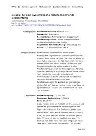 Beispiele abituraufgaben anderer länder (verweisliste). Beispiel Fur Eine Systematische Nicht Teilnehmende Beobachtung