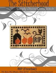 the stitcherhood rip freebie halloween cross stitches