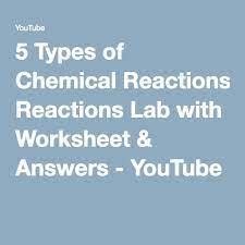 5 Types Of Chemical Reactions Lab With Worksheet Answers Chemical Reactions Teaching Chemistry Chemistry Classroom