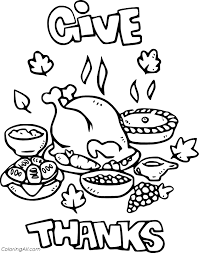 This is a nice printable activity for kids to learn about thanksgiving traditions. Give Thanks With Thanksgiving Dinner Coloring Page Coloringall
