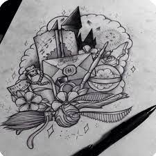 Harry Potter Tattoo Design Unknown Artist 3 Harry Potter Tattoo Designs Harry Potter Tattoos Harry Potter Tattoo Sleeve