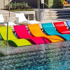 Aqua Commercial Sling Chaise Lounge By Leisure Creations Pool Chaise Pool Chaise Lounge Pool Lounger