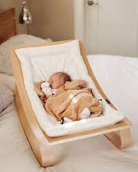 Charlie Crane Levo Baby Rocker Beech With Organic White Cushion Baby Bouncer Baby Furniture Baby Fever