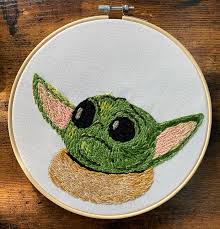 See more ideas about cross stitch embroidery, cross stitch patterns, cross stitch. Baby Yoda Embroidery