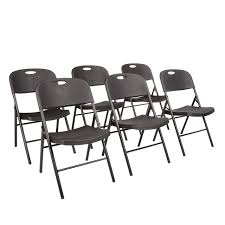 Amazonbasics Folding Plastic Chair 350 Pound Capacity Black Set Of 6 Plastic Chair Chair Plastic Folding Chairs