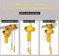 Low-Volume Hhbb Type Electric Chain Hoist Used for Cargo Lifting Polipasto  De Cadena Tipo De Bajo Volumen Utilizado PARA Levantamiento De Carga