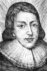 JOHN MILTON Black and White Pencil Portrait
