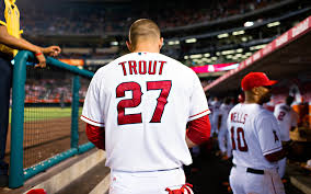 Mike trout is leading the league in strange baseball cards. Wallpaper Mike Trout Baseball Los Angeles Angels Of Anaheim 2048x1280 Wallup 999326 Hd Wallpapers Wallhere