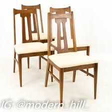 Bassett Mid Century Walnut Dining Chairs Set Of 4 Walnut Dining Chairs Mid Century Walnut Dining Chair Dining Chair Set