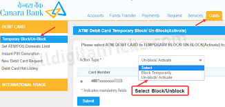 Select account security on the left, then lock or unlock card select lock card or unlock card to complete the action. Temporary Block Unblock Canara Debit Card Alldigitaltricks