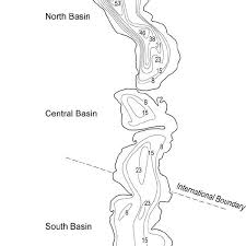 Osoyoos Lake Bathymetric Contours Depth Is In Metres