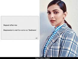 Deepika Padukone Feeling Depressed Is Not The Same As Feeling Sad Hindi Movie News Times Of India It was not about being brave or revolutionary.