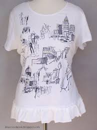 Make A Short T Shirt Longer By Adding A Ruffled Hemline Great Tutorial From Shannon Sews Upcycled Fashion Short Shirts Altering Clothes