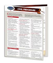 Civil Procedure Quick Reference Guide 4 Page Laminated Chart Canadian Law