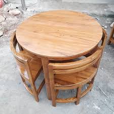 Teak Dining Tables With Nested Chairs Nz Furniture Indonesia In 2020 Teak Dining Table Modern Kitchen Furniture Furniture