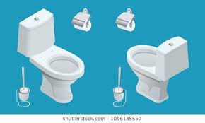 Isometric Toilet Equipment Collection For Interior Design Set Of Different Toilet Sinks Types Vector Illustration Isometric Design Interior