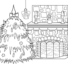Sharpen the colouring pens or bring out the markers as today we are sharing a brand new christmas fire colouring page, free to print and colour for your kids (or even yourself) to enjoy. Christmas Fireplace Coloring Pages