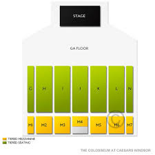 The Colosseum At Caesars Windsor 2019 Seating Chart
