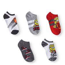 Despicable Me Despicable Me Boys Socks 5 Pack No Show Minions Little Boys Big Boys Walmart Com No Show Socks Boys Fashion Spring Boys Socks