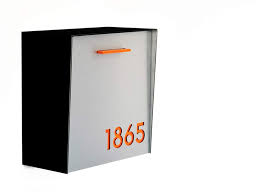 Aluminum metal plastic steel stucco. Amazon Com Modern Mailbox With Aluminium Brushed Silver Face Black Aluminum Body And Orange Acrylic Custom Modern Mailbox Wall Mounted Mailbox Type 1 Handmade