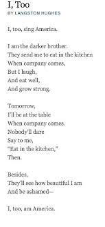 I Too Sing America Words Quotes Singing