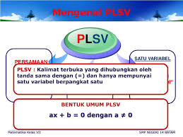 Pertidaksamaan linear satu variabel (ptlsv) adalah kalimat terbuka yang memiliki sebuah variabel yang dinyatakan dengan bentuk ax + b > 0 atau ax + b < 0 atau ax + b ≤ 0 atau ax + b ≥ 0. Ppt Persamaan Linier Satu Variabel Plsv Powerpoint Presentation Free Download Id 2104477