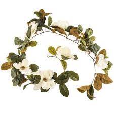 .collection of artificial flowers and flower garlands, buy faux rose flower gralnds, peony garlands, hydrangea garlands, wisteria garlands, and more! Cream Magnolia Garland Magnolia Garland Garland Diy Magnolia Wreath