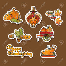 Maybe you would like to learn more about one of these? Happy Thanksgiving Stickers Cartoon Turkey Pumpkin And Rowan Royalty Free Cliparts Vectors And Stock Illustration Image 88679076